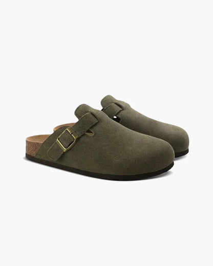 Baumont Club Suede Clogs – Luxe Calf-Suede Slip-Ons with All-Leather Insole